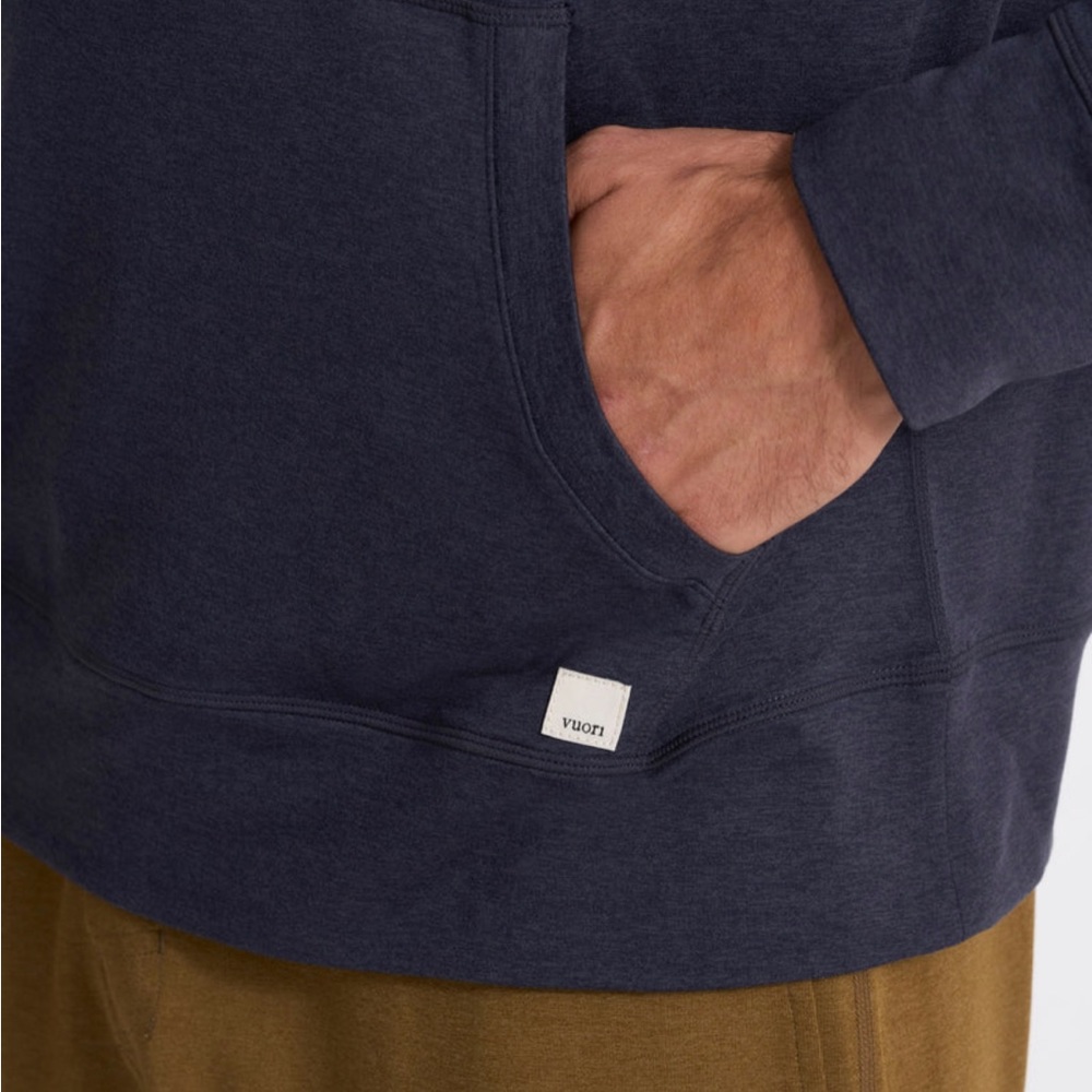 NWT Men’s Vuori “Ponto Performance 1/2 Zip Hoodie”. XL & in a “Midnight Heather” - Picture 7 of 13